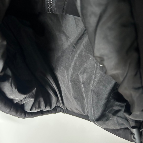 ZARA Men's relaxed fit Puffer Jacket Size L Faux Suede Hooded Zip Up Winter Coat - Picture 8 of 10